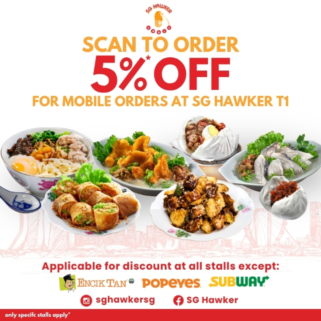 5% OFF Mobile Orders Discount @ T1